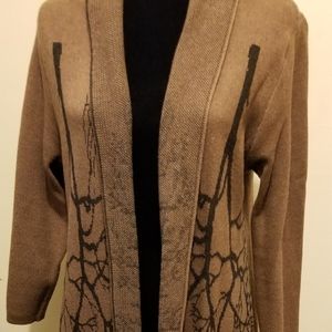 Simply Couture Sweater, L , Tan & Black